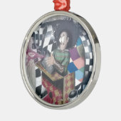 Abstrakt Graffiti Artwork Silbernes Ornament (Links)