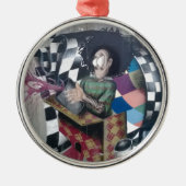 Abstrakt Graffiti Artwork Silbernes Ornament (Vorne)