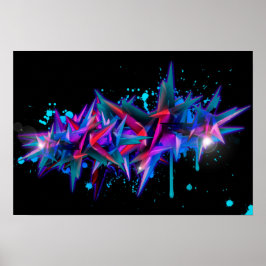Abstrakt Graffiti Poster