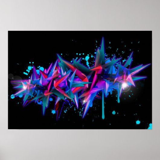 Abstrakt Graffiti Poster (Vorne)