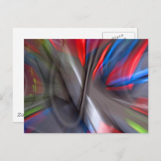 Abstrakt Graffiti Postkarte (Vorne/Hinten)