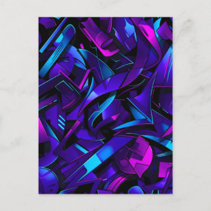 Abstrakt Graffiti Street Swirl Feiertagspostkarte