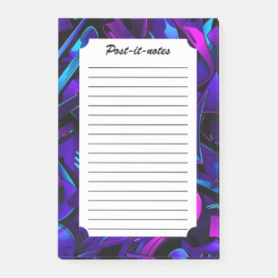 Abstrakt Graffiti Street Swirl Post-it Klebezettel