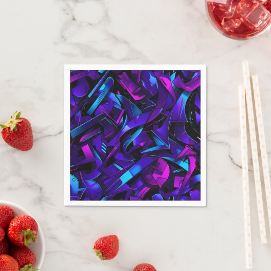 Abstrakt Graffiti Street Swirl Serviette (Beispiel)