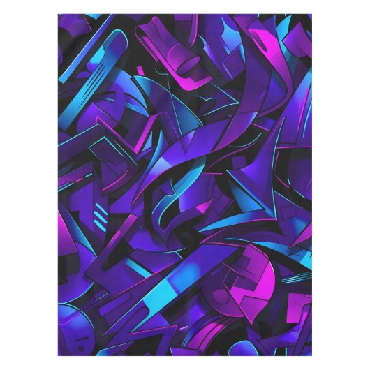 Abstrakt Graffiti Street Swirl Tischdecke (Vorderseite)