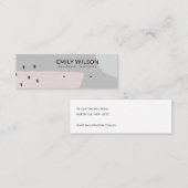 ABSTRAKT GRAU DUSKY PINK STUD EARRING DISPLAY MINI MINI VISITENKARTE (Vorne/Hinten)