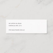 ABSTRAKT GRAU DUSKY PINK STUD EARRING DISPLAY MINI VISITENKARTE (Rückseite)