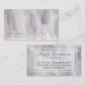 Abstrakt Grau & Tan Wasserfarbe Visitenkarte (Vorne/Hinten)