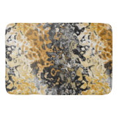 Abstrakt grau und gelb badematte (Vorderseite)