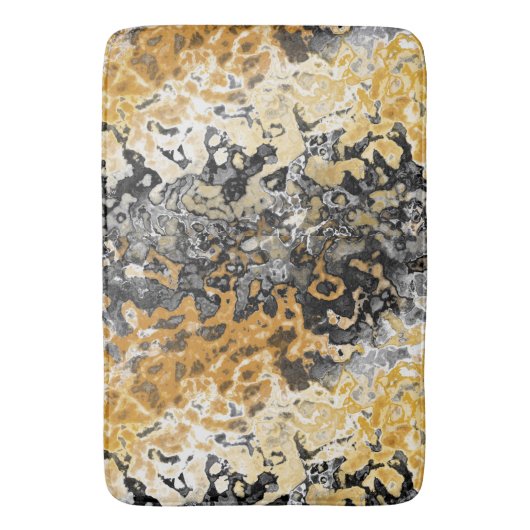 Abstrakt grau und gelb badematte (Vorderseite Vertikal)