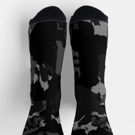 abstrakt grau und schwarz socken (Oben)