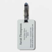 Abstrakt-graue Anfängermonogramm für gemischte Med Gepäckanhänger (Rückseite vertikal)