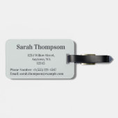 Abstrakt-graue Anfängermonogramm für gemischte Med Gepäckanhänger (Rückseite horizontal)