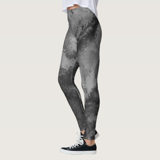 Abstrakt-graue Diffusion Leggings (Links)