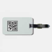 Abstrakt-graue Monogramm-QR-Code für gemischte Med Gepäckanhänger (Rückseite horizontal)