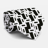 Abstrakt Graustufen Muster Neck Tie Krawatte (Gerollt)