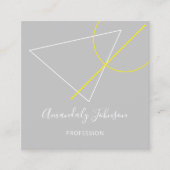 Abstrakt Gray Geometry ARCHTECT DESIGNER Quadratische Visitenkarte (Vorderseite)