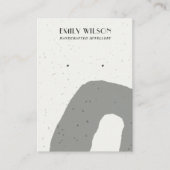 ABSTRAKT GRAY KERAMIK TEXTURE STUD EARRING DISPLAY VISITENKARTE (Vorderseite)