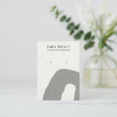 ABSTRAKT GRAY KERAMIK TEXTURE STUD EARRING DISPLAY VISITENKARTE (Stehend Vorderseite)