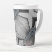 Abstrakt Gray Latte Tasse (Rechte Ecke)