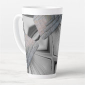 Abstrakt Gray Latte Tasse (Linke Ecke)
