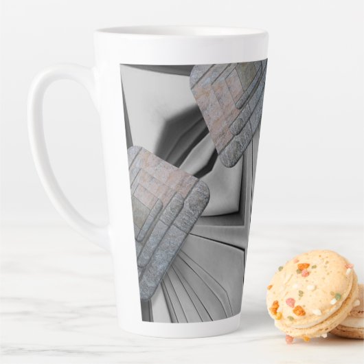 Abstrakt Gray Latte Tasse (Beispiel)