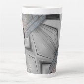 Abstrakt Gray Latte Tasse (Vorderseite)