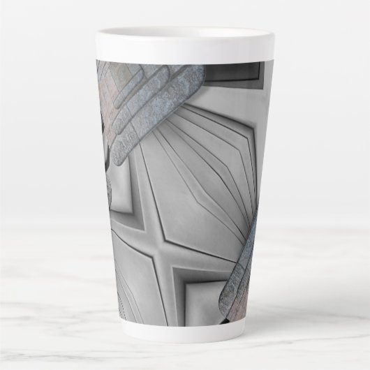 Abstrakt Gray Latte Tasse (Vorderseite)