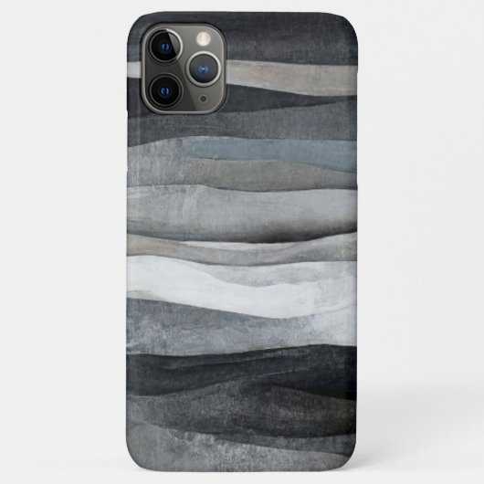 Abstrakt Gray Waves Art Case-Mate iPhone Hülle (Rückseite)