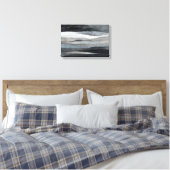 Abstrakt Gray Waves Art Leinwanddruck (Insitu (Schlafzimmer))