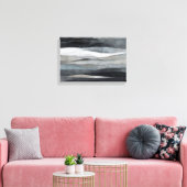 Abstrakt Gray Waves Art Leinwanddruck (Insitu (Wohnzimmer))
