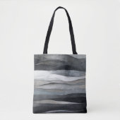 Abstrakt Gray Waves Art Tasche (Vorderseite)