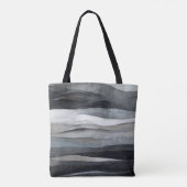 Abstrakt Gray Waves Art Tasche (Rückseite)