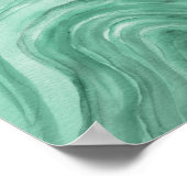 Abstrakt Green Abstrakt Agate Watercolor Kunst, Di Poster (Ecke)