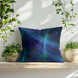 Abstrakt Green Blue Mist Fraktal Art Kissen