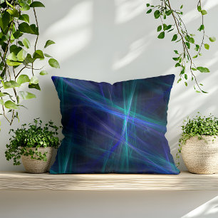 Abstrakt Green Blue Mist Fraktal Art Kissen