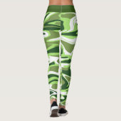 Abstrakt Green Camouflage Marble St. Patrick's Day Leggings (Rückseite)