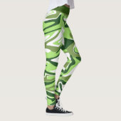 Abstrakt Green Camouflage Marble St. Patrick's Day Leggings (Rechts)