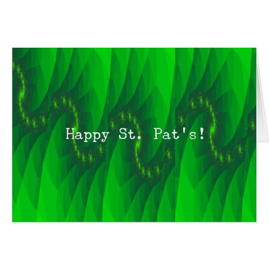 Abstrakt Green Digital Art St. Pat's (Vorderseite (Horizontal))