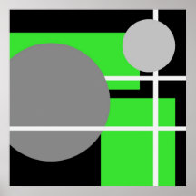 Abstrakt Green Gray Schwarz-weiß AP0001