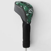 Abstrakt Green Jems Golf Headcover (angewinkelt)