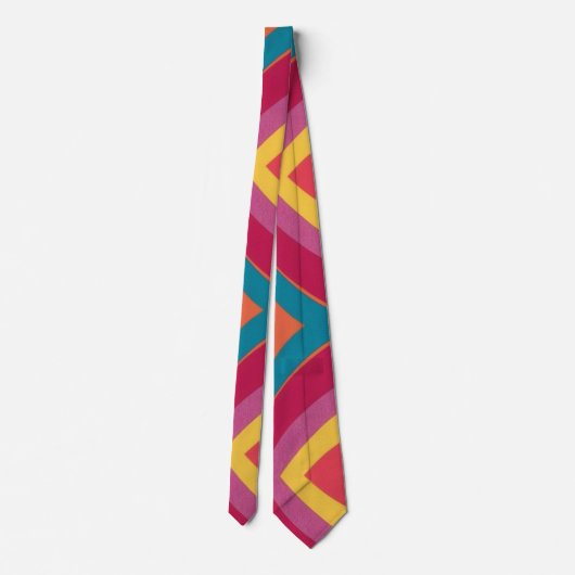 Abstrakt Groovy Neck Tie Krawatte (Rückseite)