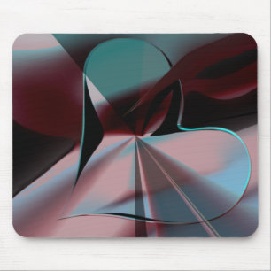 Abstrakt grün bis braun die Wege zum Herzen Mousepad