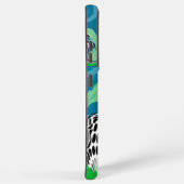 Abstrakt grün, blau und schwarz samsung galaxy hülle (Rechte Seite)