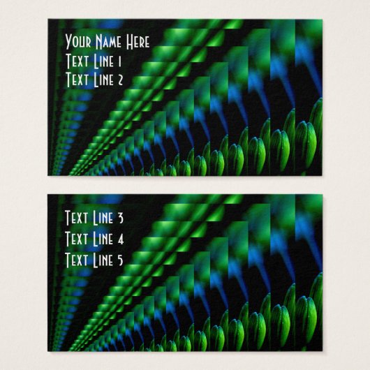 Abstrakt-grün-blaues Schwarz-Design (Vorne & Hinten)