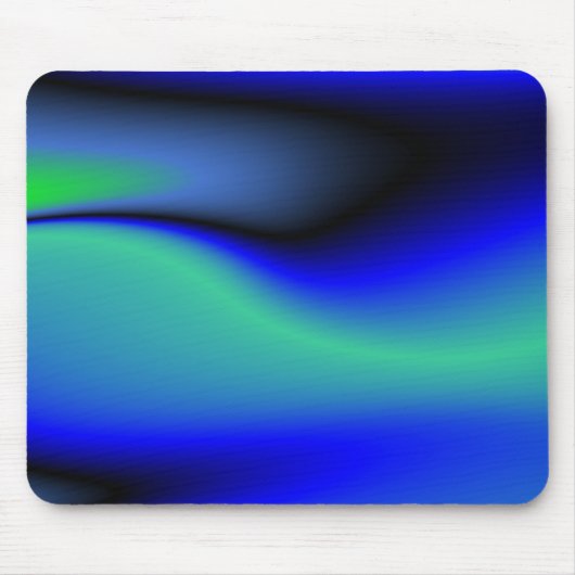 Abstrakt grün, schwarz und blau mousepad (Vorne)