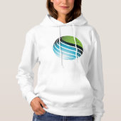 Abstrakt Grün und Blau Globe Moderne Erde Hoodie (Vorderseite)
