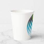 Abstrakt Grün und Blau Globe Moderne Erde Pappbecher (Rechts)