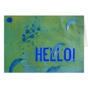 Abstrakt Grün und Blau, Hallo!