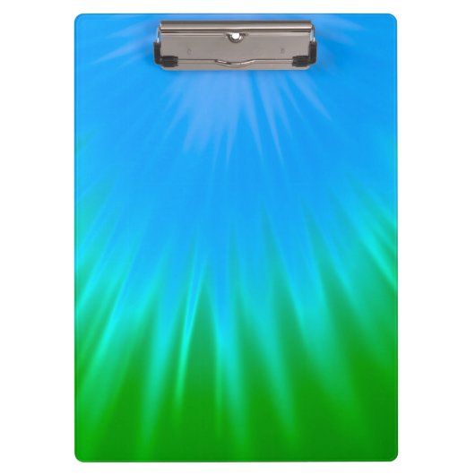 Abstrakt grün und blau klemmbrett (Vorderseite)